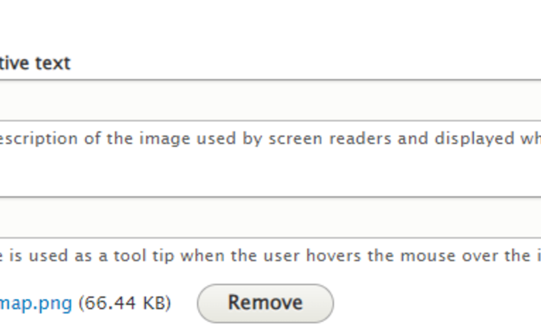 Drupal administrative interface