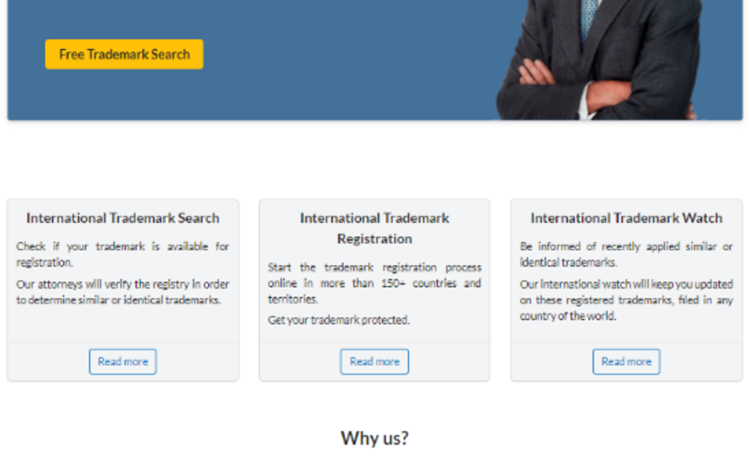 main page before migration