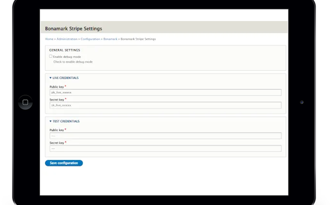 A Custom Payment Module with Stripe Integration for Bonamark