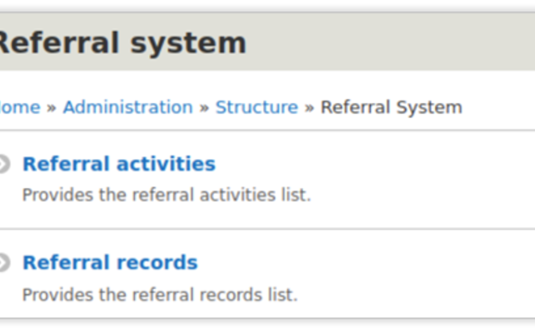 Drupal referal System
