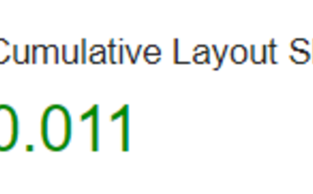 Cumulative Layout Shift