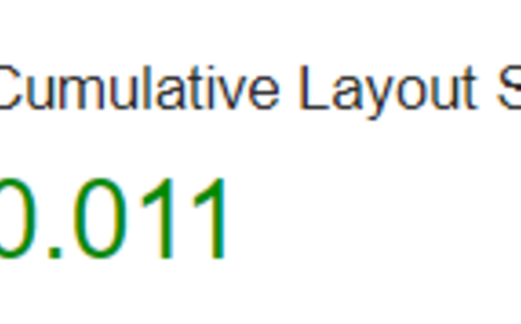 Cumulative layout shift 1